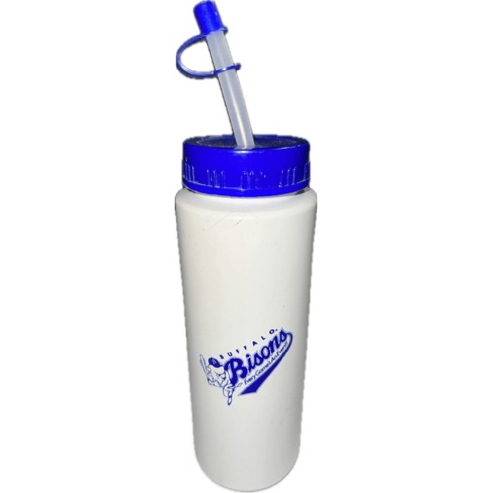 Buffalo Bisons Promotional Squeeze Water Bottle White Goya MiLB Baseball - Picture 3 of 4
